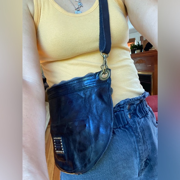 Campomaggi black half moon crossbody bag Anthropologie